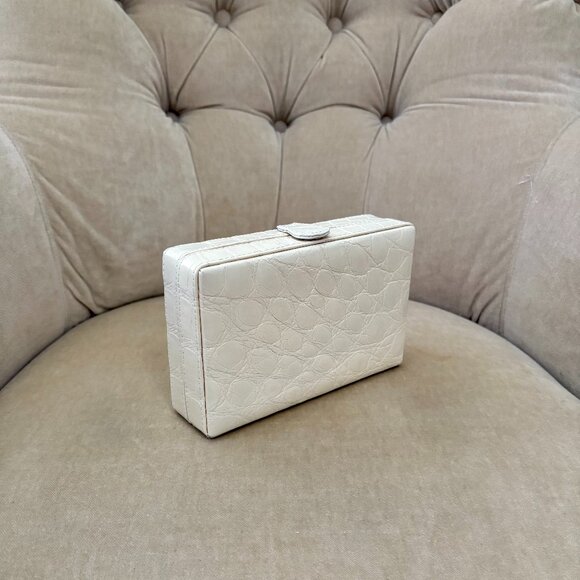 VTG Auth. TITTI DELL' ACQUA by MAXIMA Genuine Alligator Minuadiere Box Clutch - Picture 1 of 7